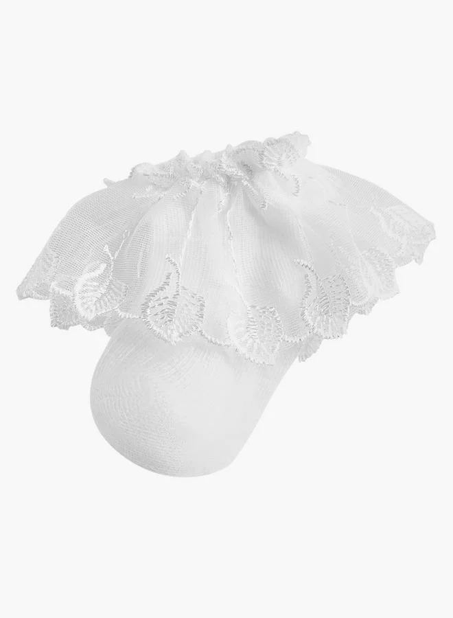 بيرفيت Pack Of 3 Girls Socks Ankle Length Ruffe Detail Ramadan Collections